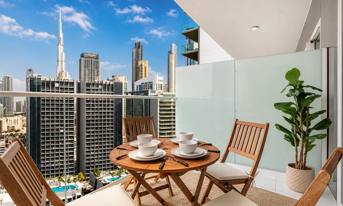 Vera Residences living room with city view